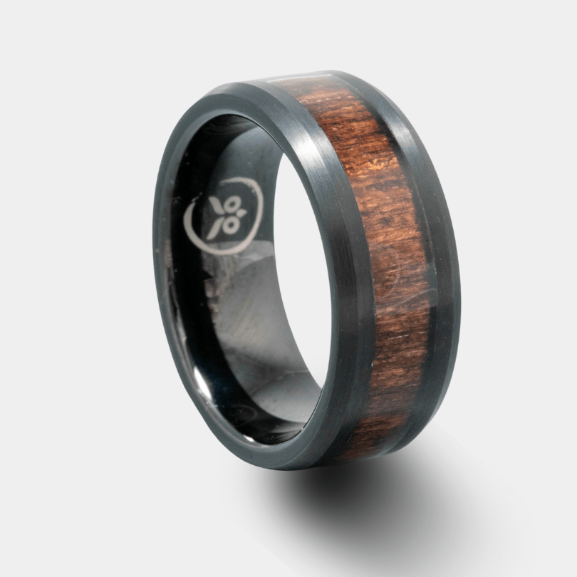 Skyler - Ebony Wood Men's Tungsten Ring