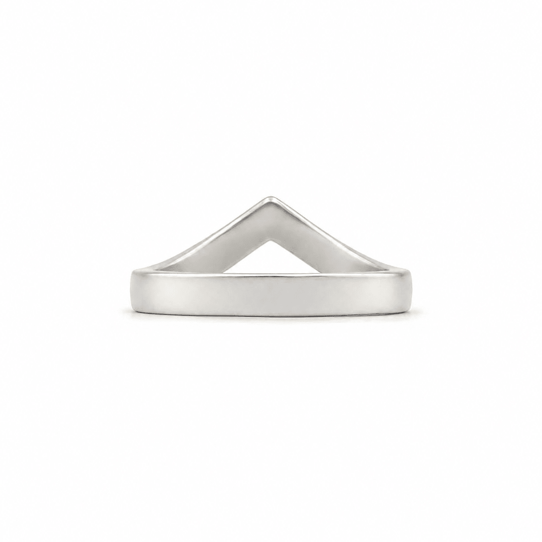 Skyler wishbone Ring - Silver & Ebony Wood
