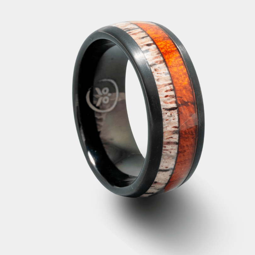 Thanos - Antler & Rose Wood Men's Tungsten Ring (Limited Edition)