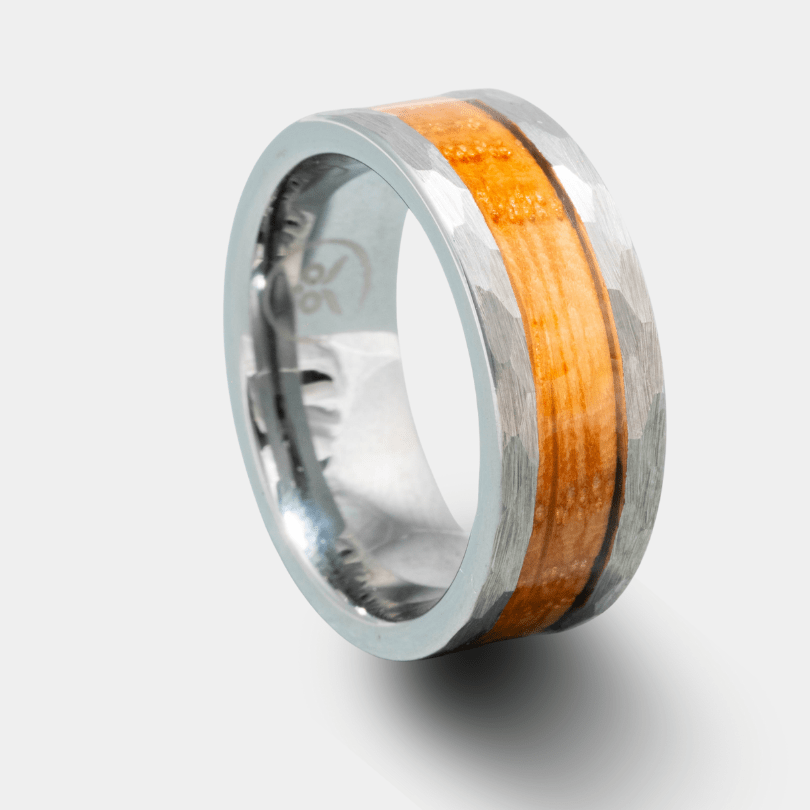 The Axe - Whiskey Barrel Men's Tungsten Ring