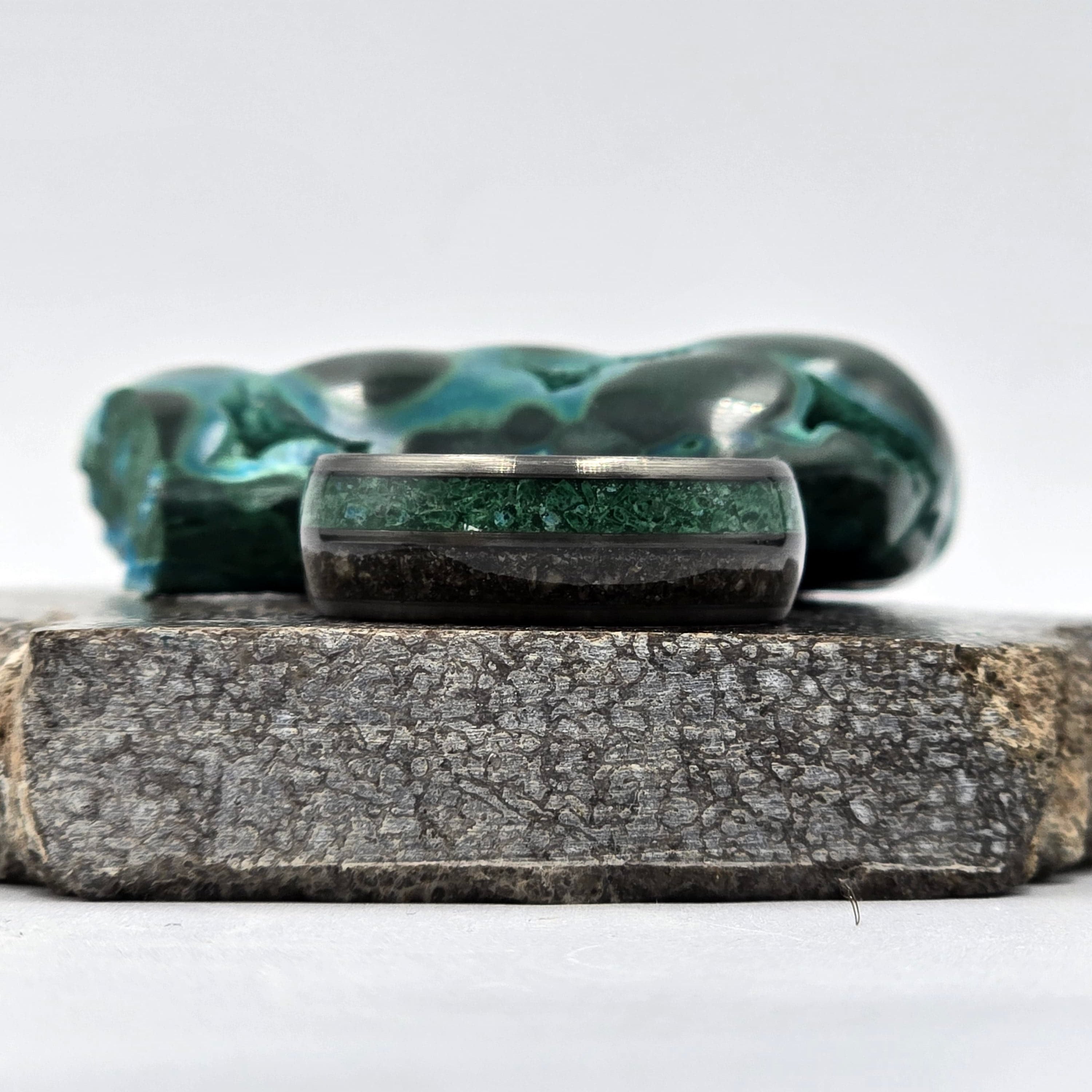 The Bone & Stone - Agatized Dino Bone & Malachite