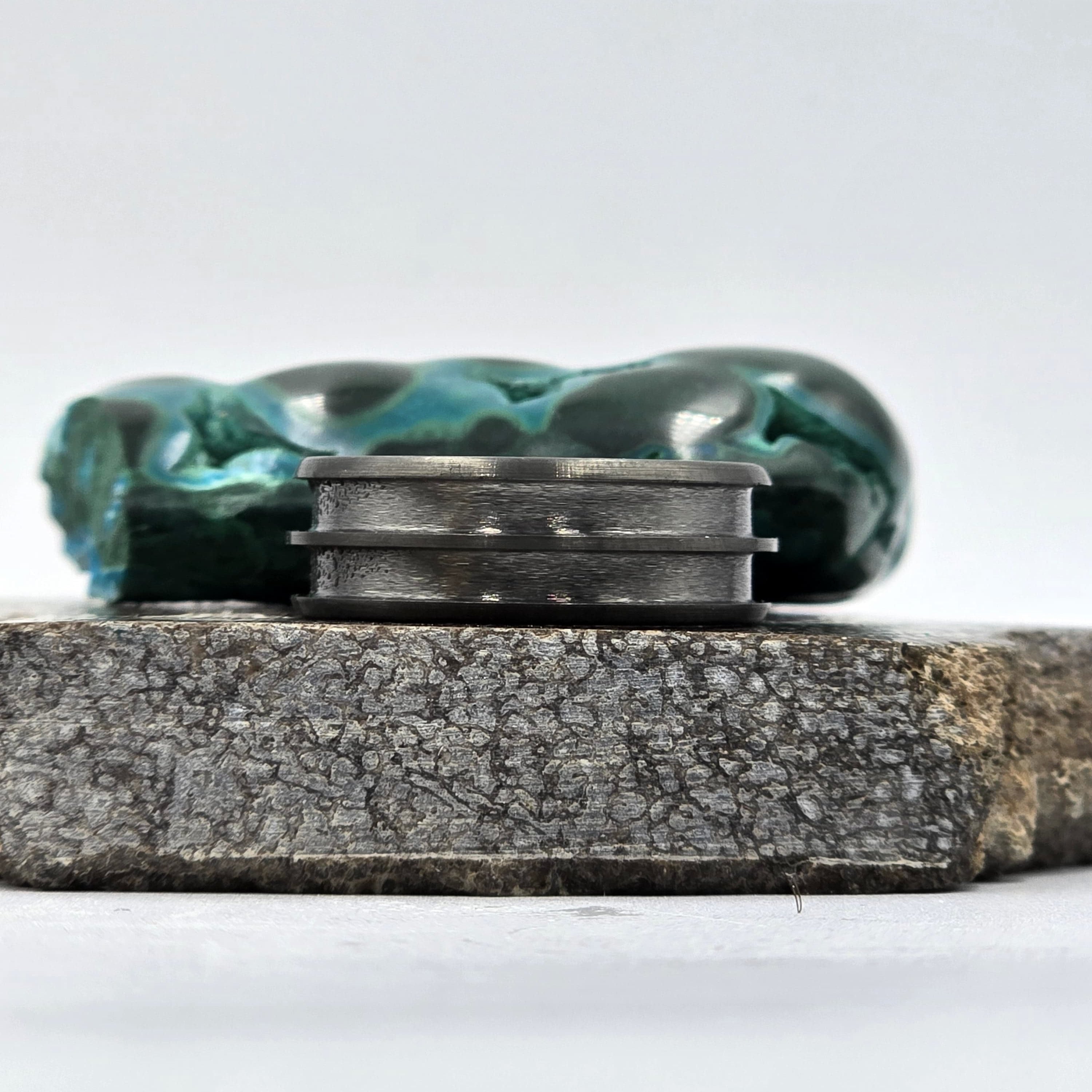 The Bone & Stone - Agatized Dino Bone & Malachite