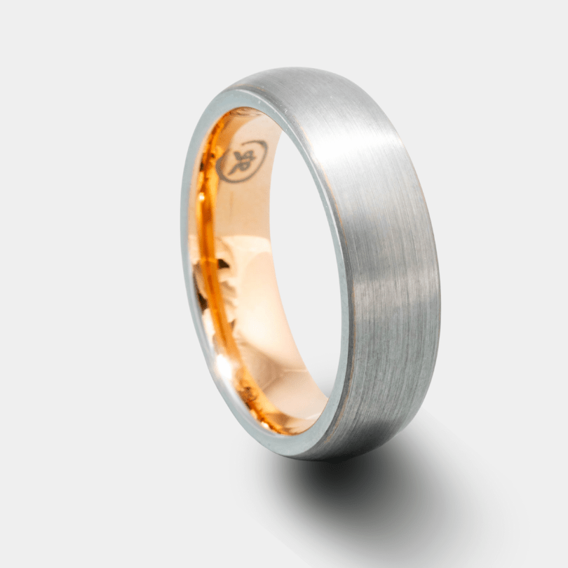 The CEO - Rosegold & Brushed Men's Tungsten Ring