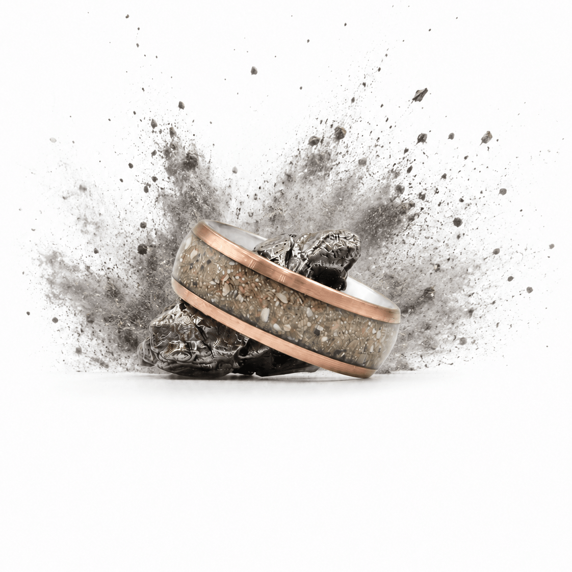 The Forever Paw - Your Pets Ash Inlay ring