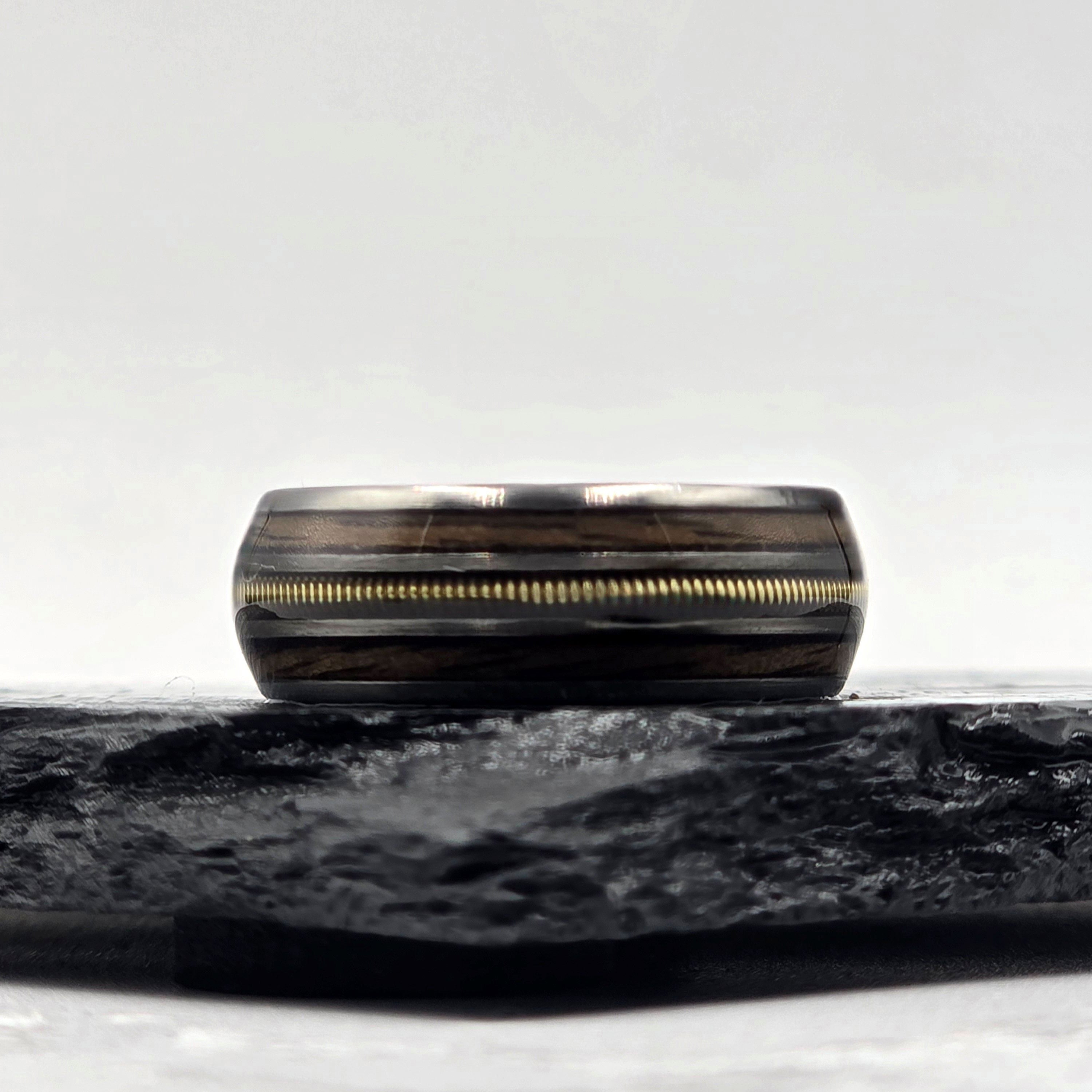 The Gibson - Walnut & Guitar string ring