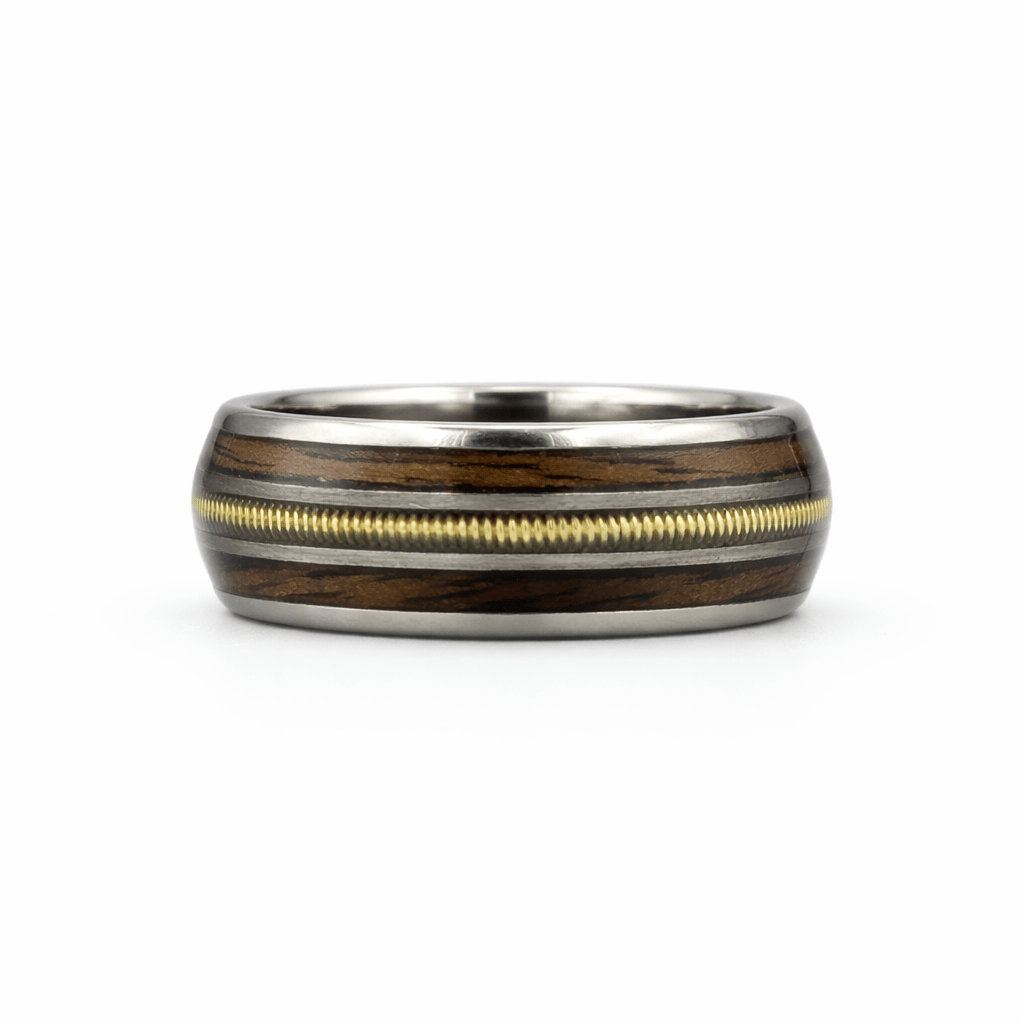 The Gibson - Walnut & Guitar string ring
