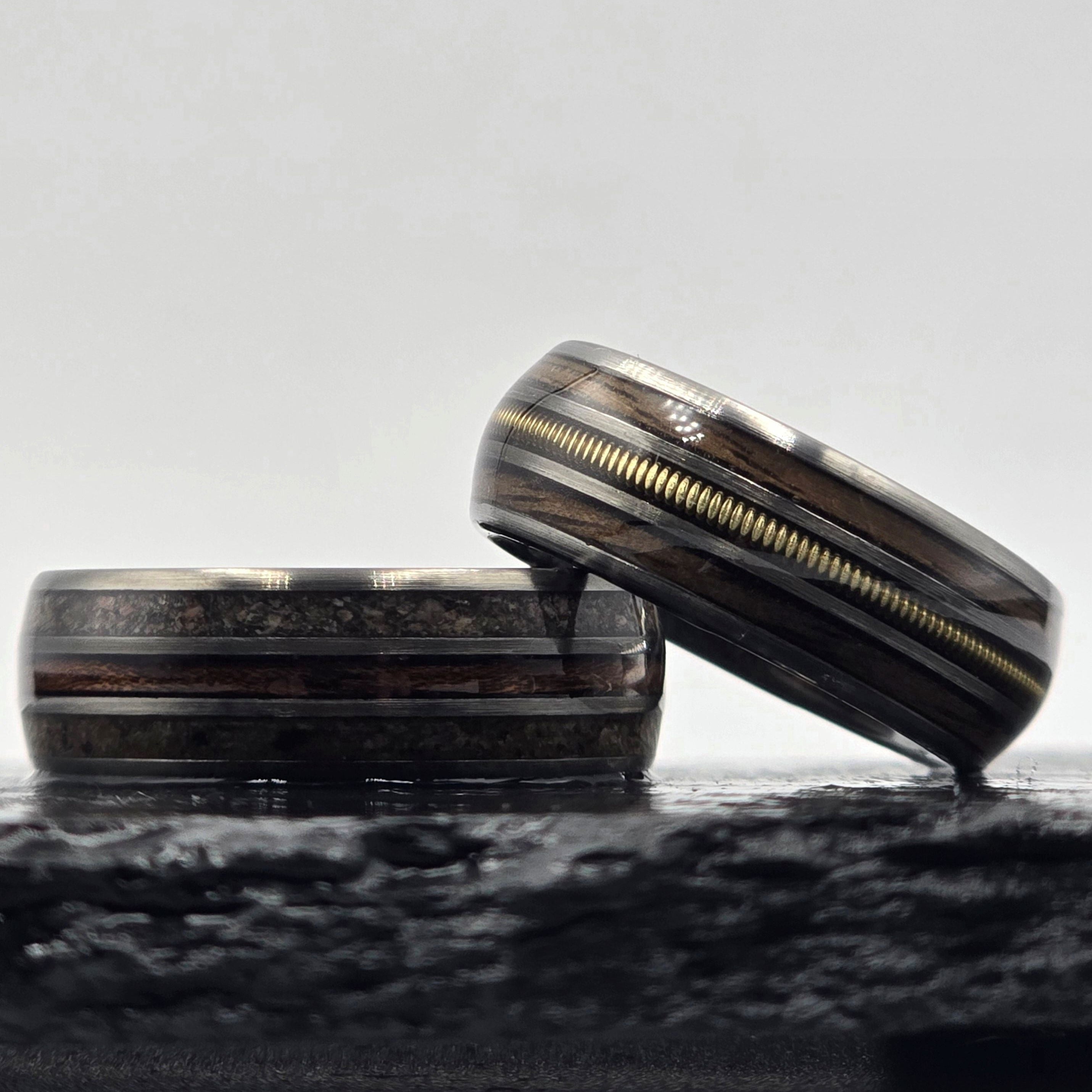 The Gibson - Walnut & Guitar string ring