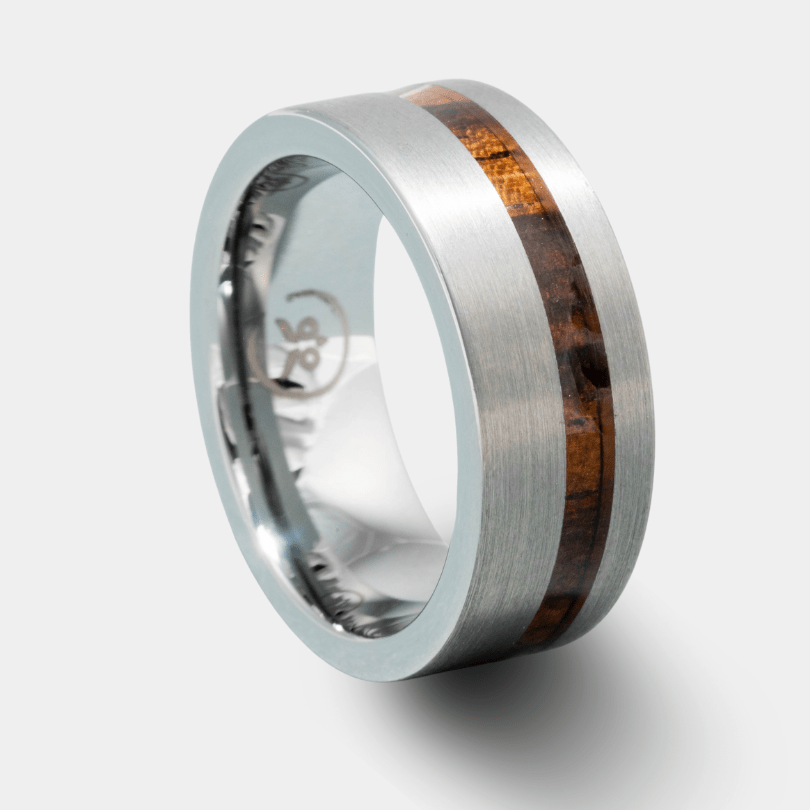 The Gun Dark - Zebra Wood Men's Tungsten Ring