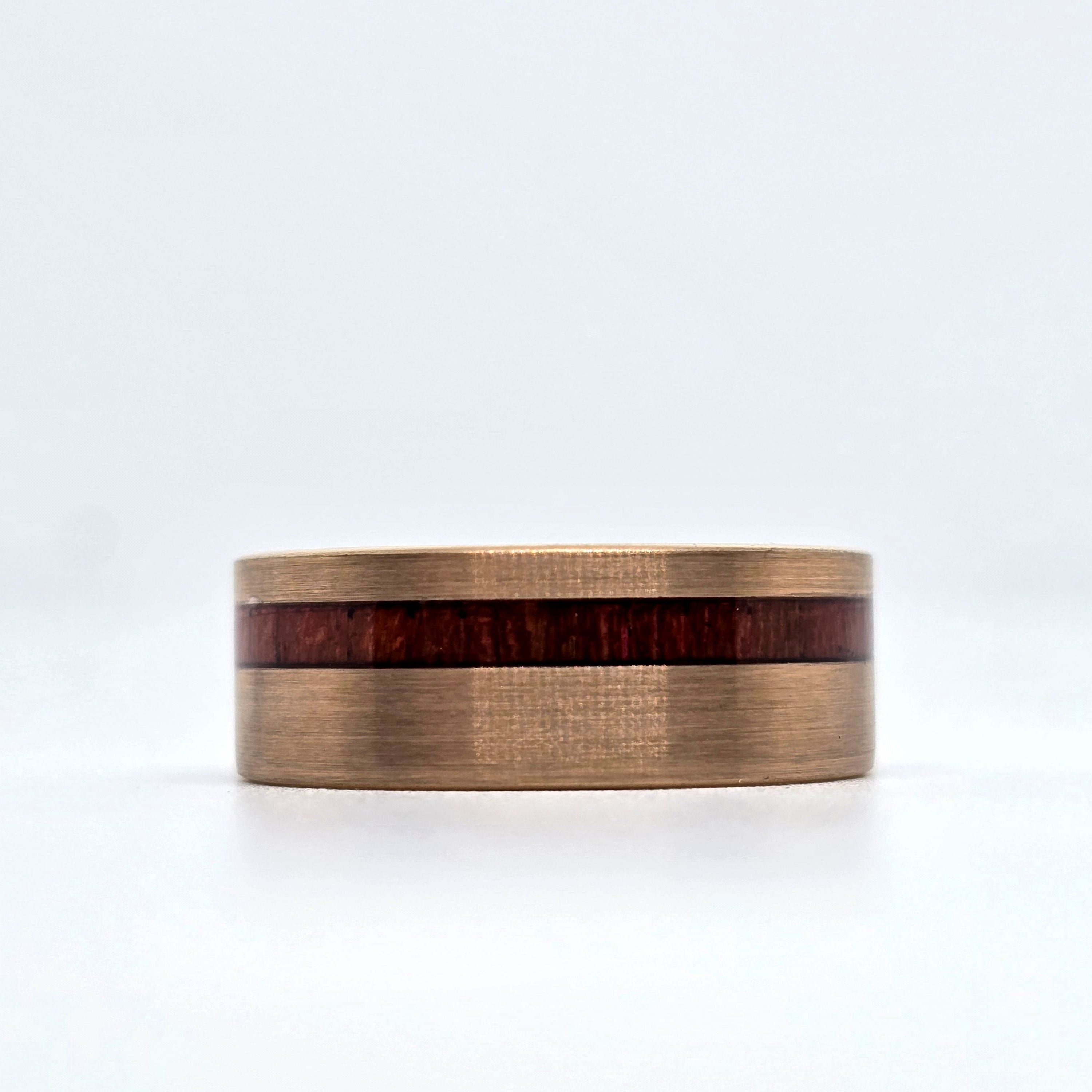 The Gun Rosegold - Rosewood Men's Tungsten Ring