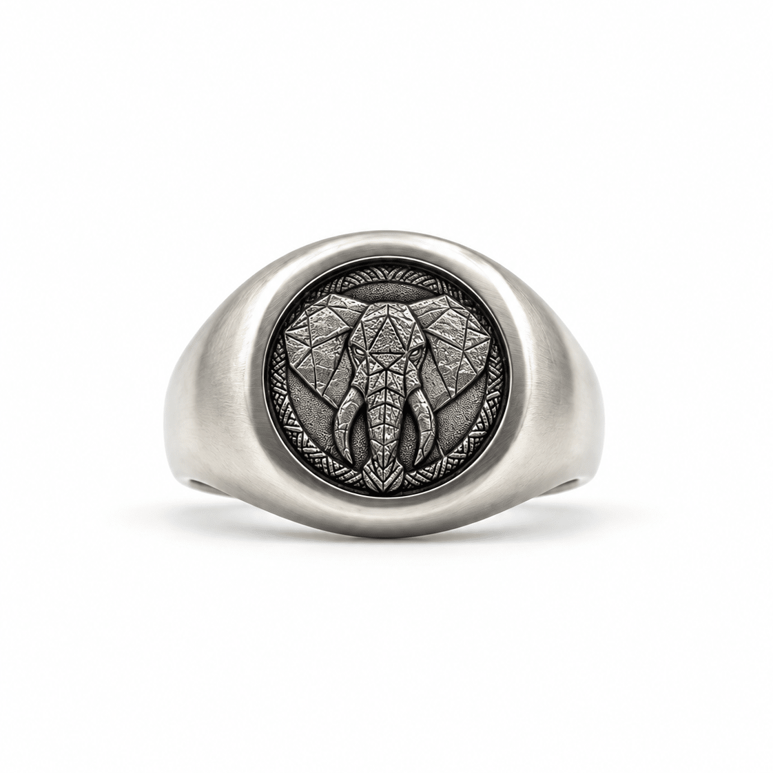 The Iron Tusk - Geometric 3D Elephant Art
