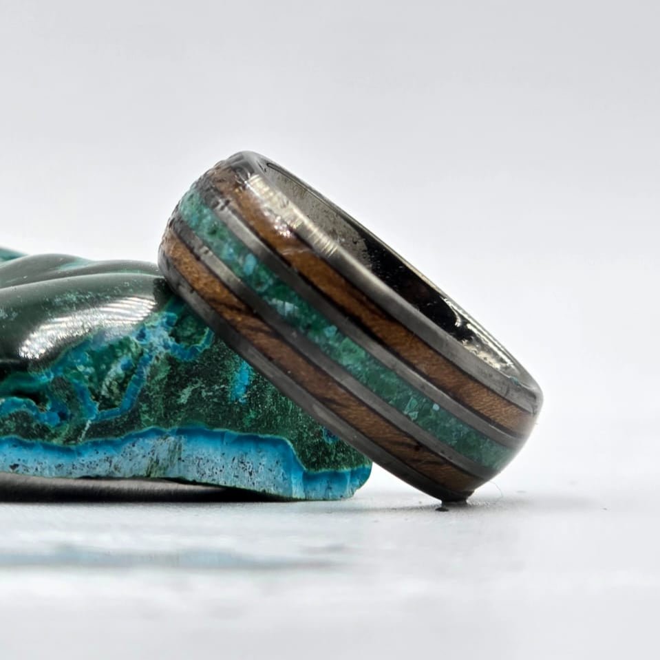 The Mamoa - Malachite & Sapele wood