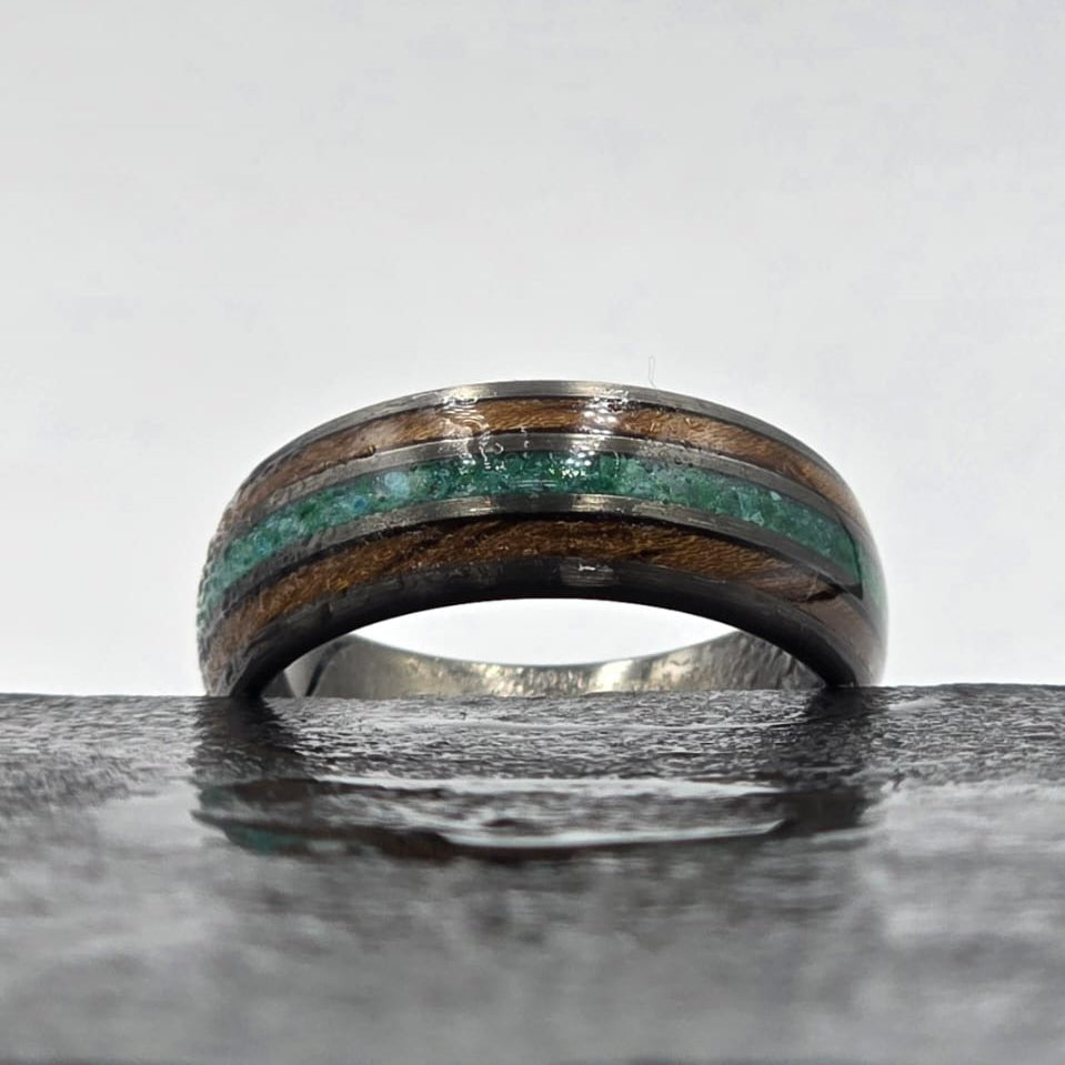 The Mamoa - Malachite & Sapele wood
