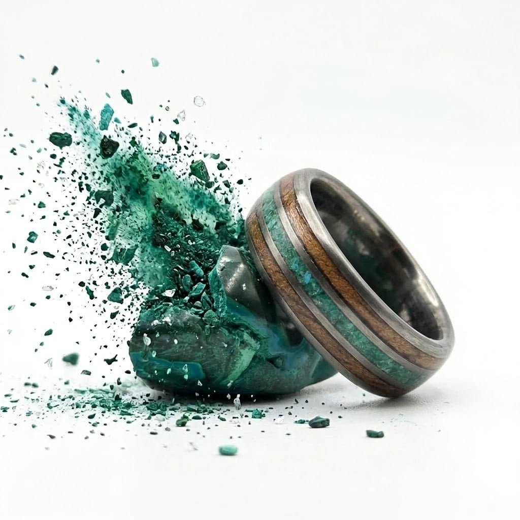 The Mamoa - Malachite & Sapele wood