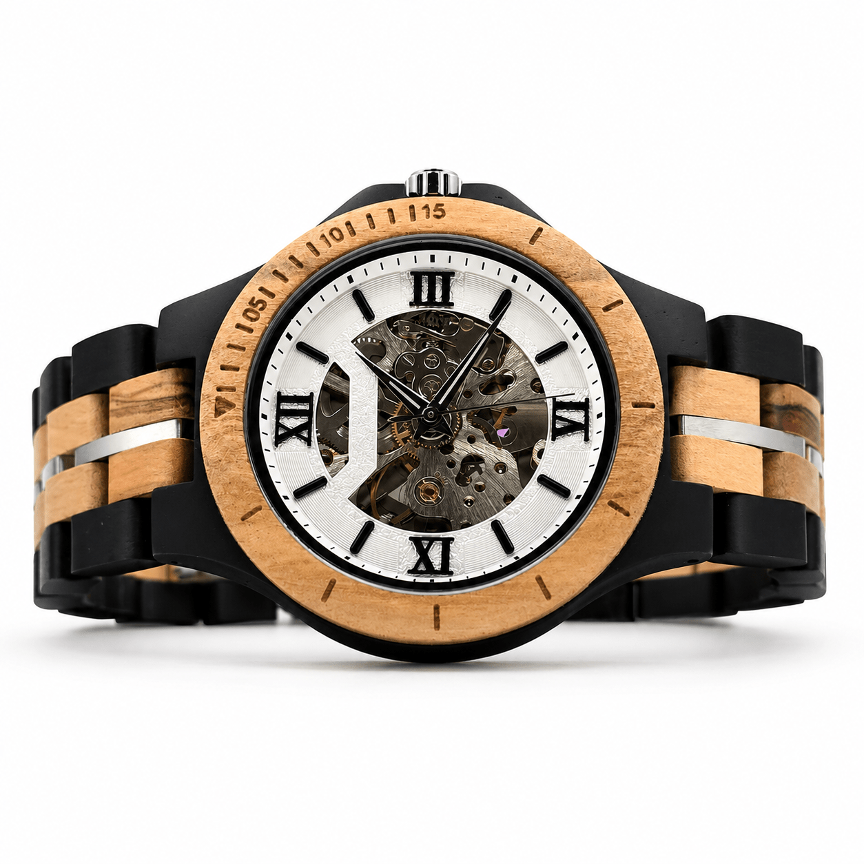 The Mechanical - Olive & Ebony Wood Watch