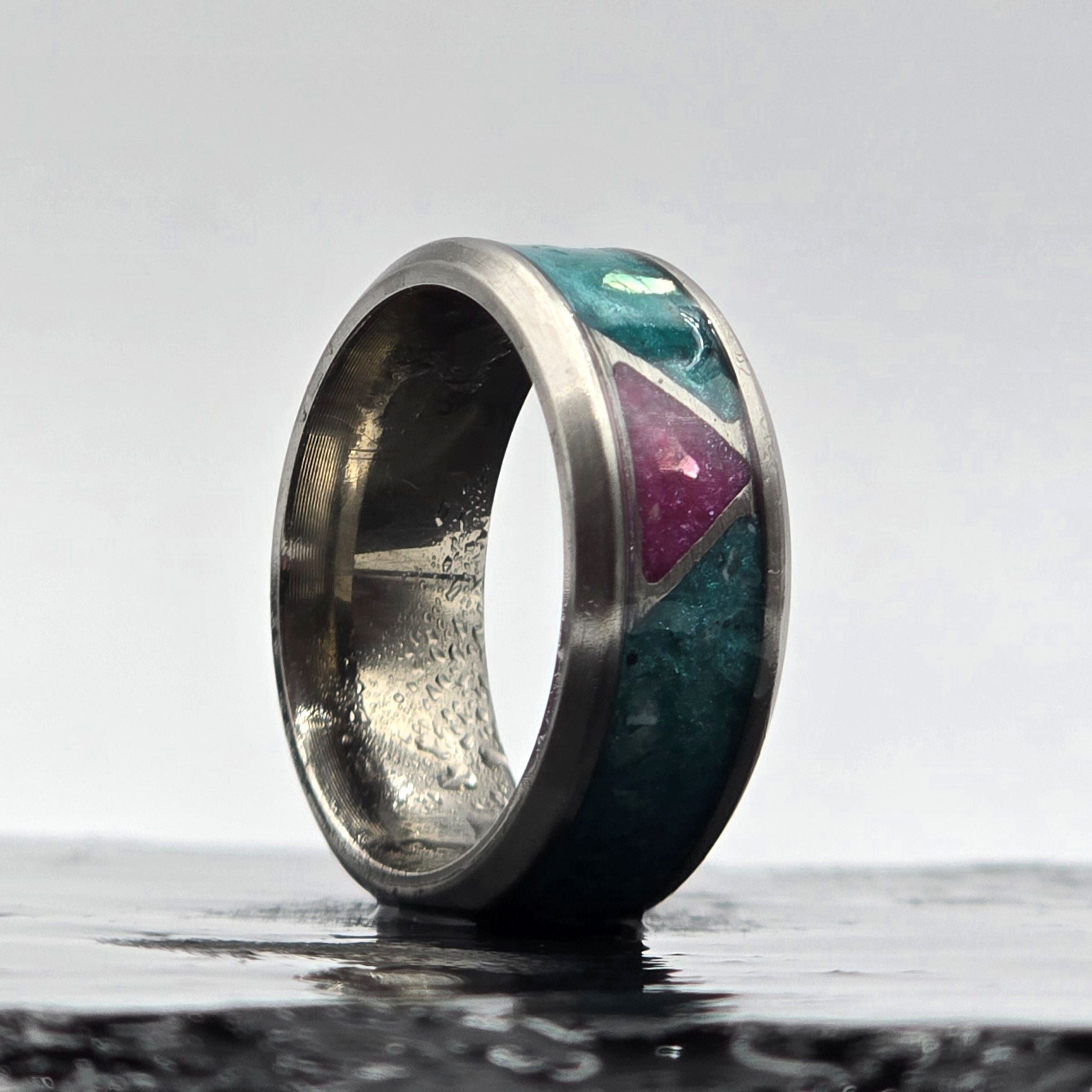 The Miami - GITD Aquamarine & Magenta Abalone