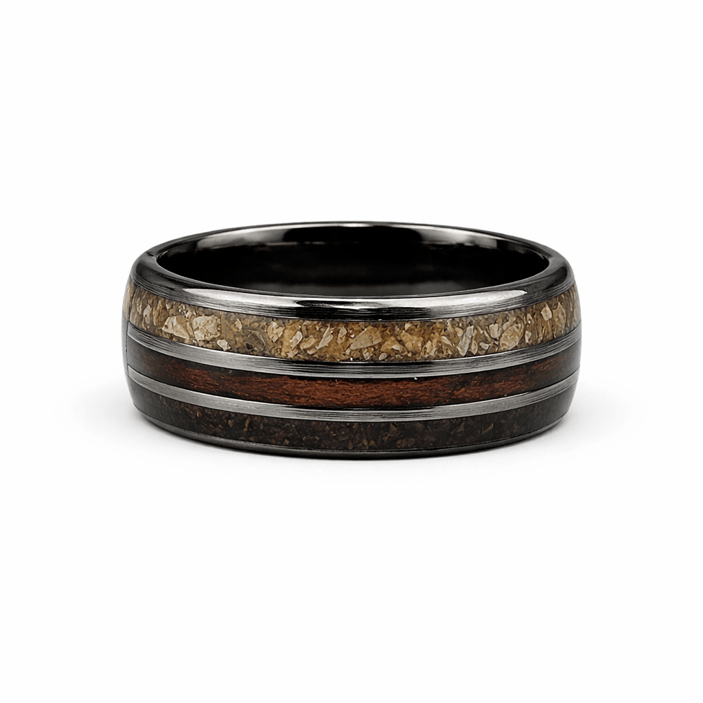 The Primal - Blood Oak, Dino Bone & Meg tooth ring