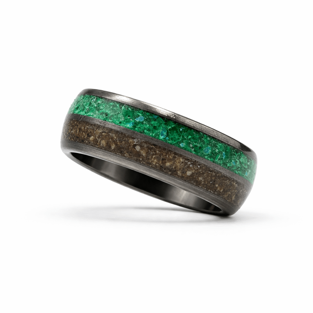 The Rebirth - Agatized Dino Bone & Malachite