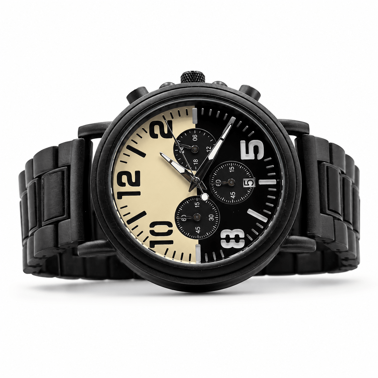 The Thing - Black Plated steel & Ebony Wooden Watch