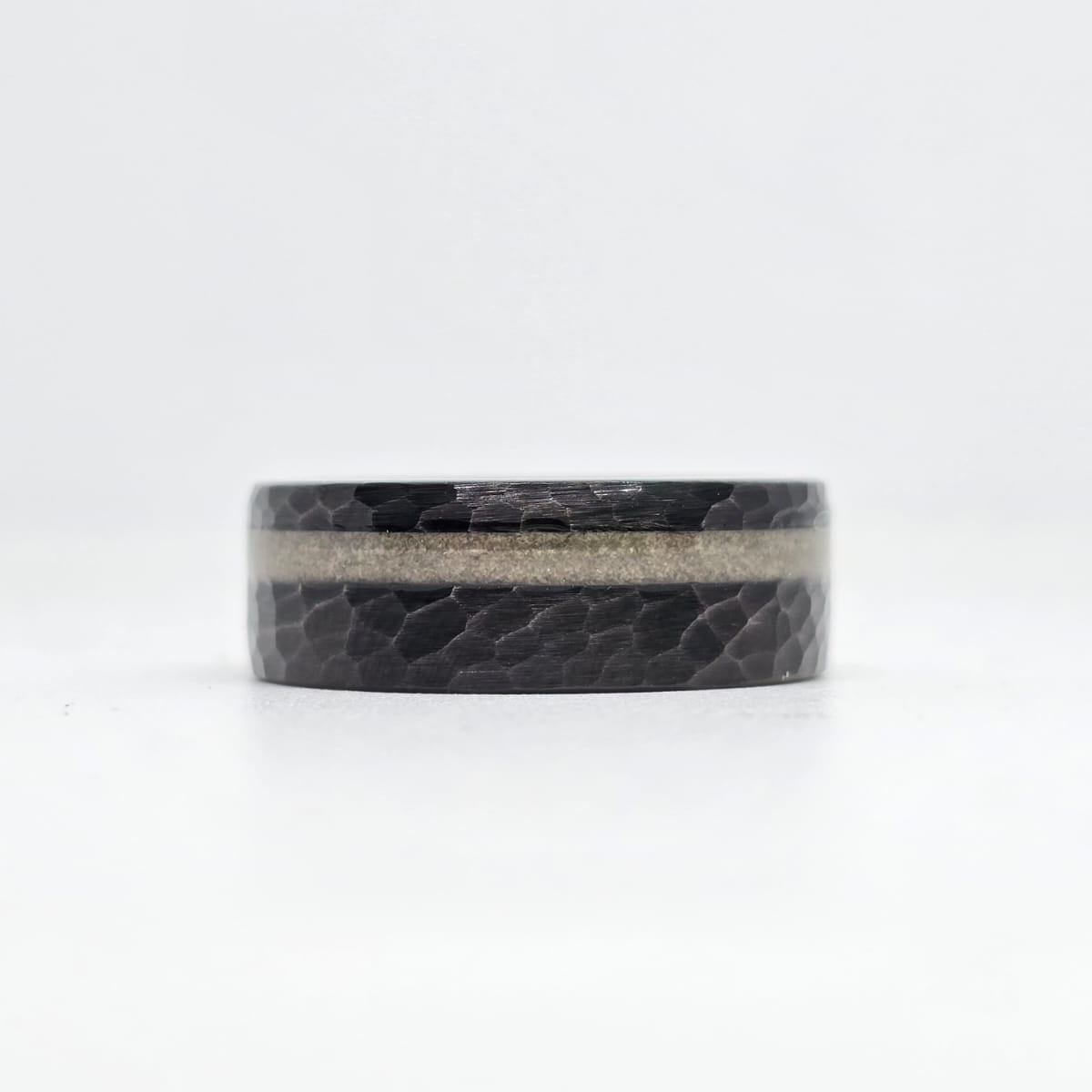 The Urban Edge (New) - Black Hammered Cement Ring