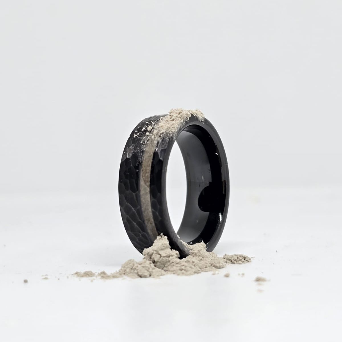 The Urban Edge (New) - Black Hammered Cement Ring