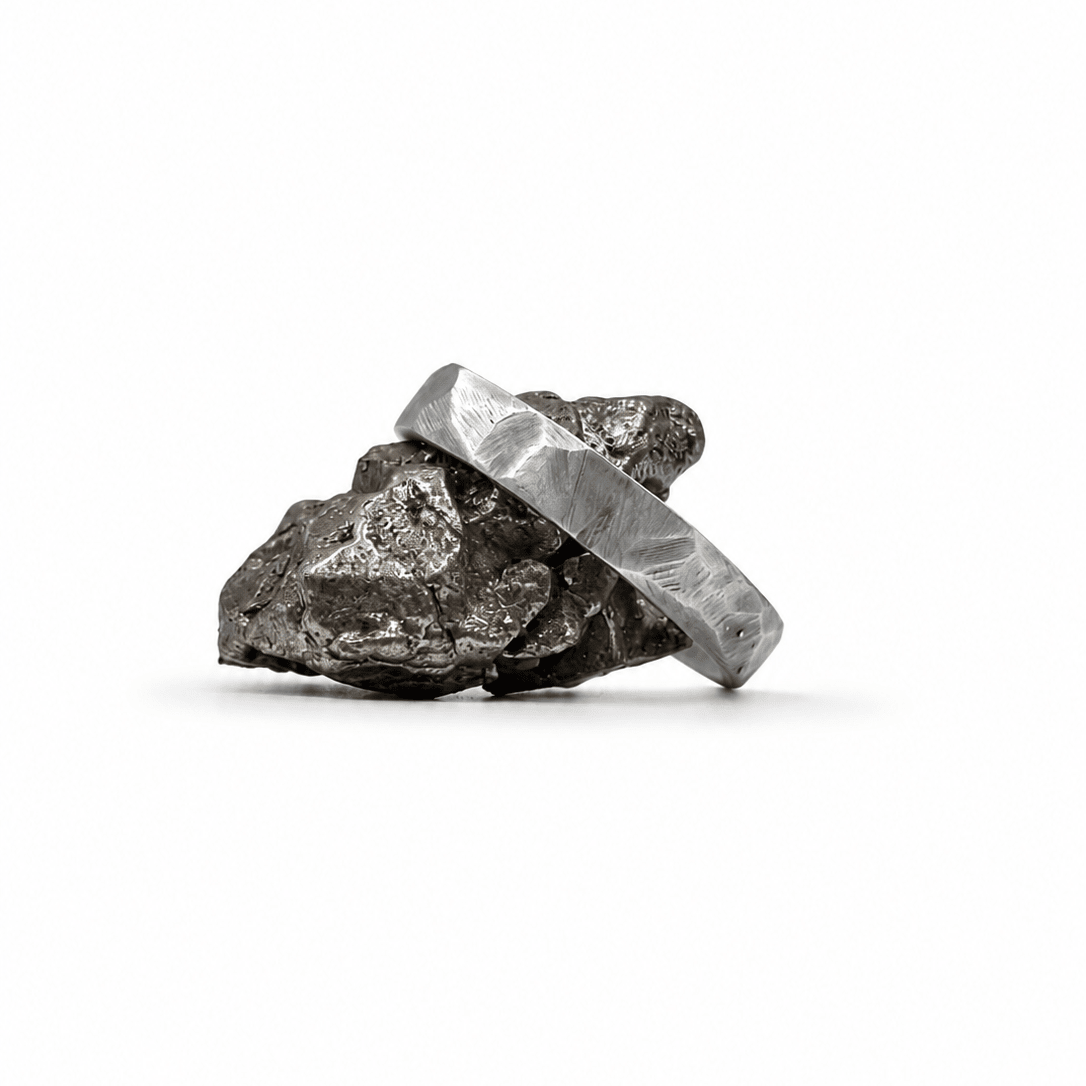 The Viking - Rugged Hammered Titanium