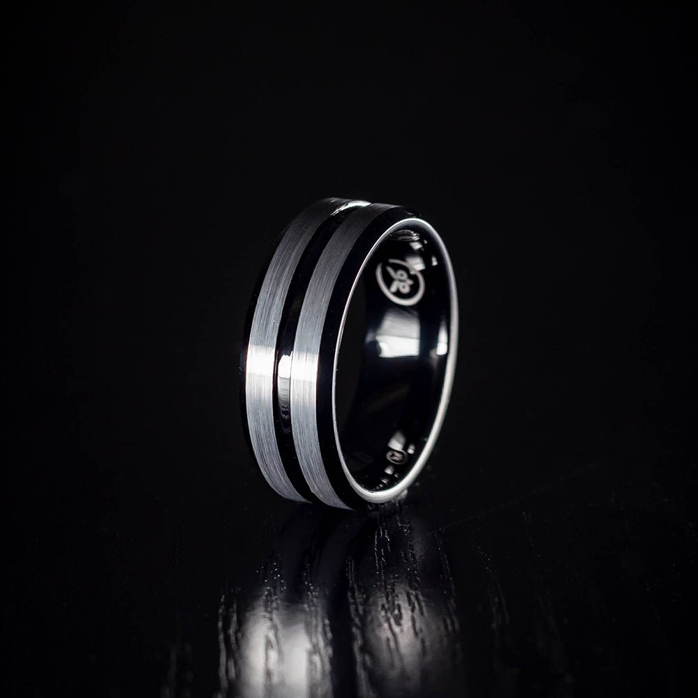 Batman - Black & Brushed Men's Tungsten ring