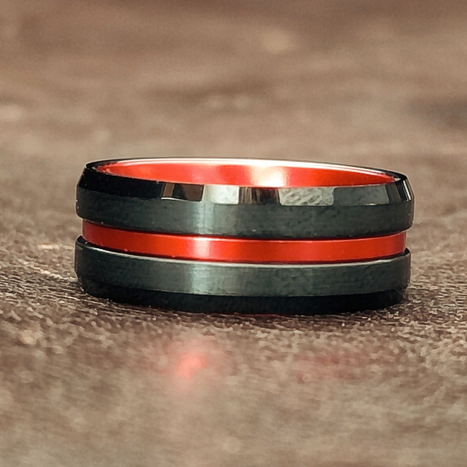 Deadpool - Red & Black Men's Tungsten Ring