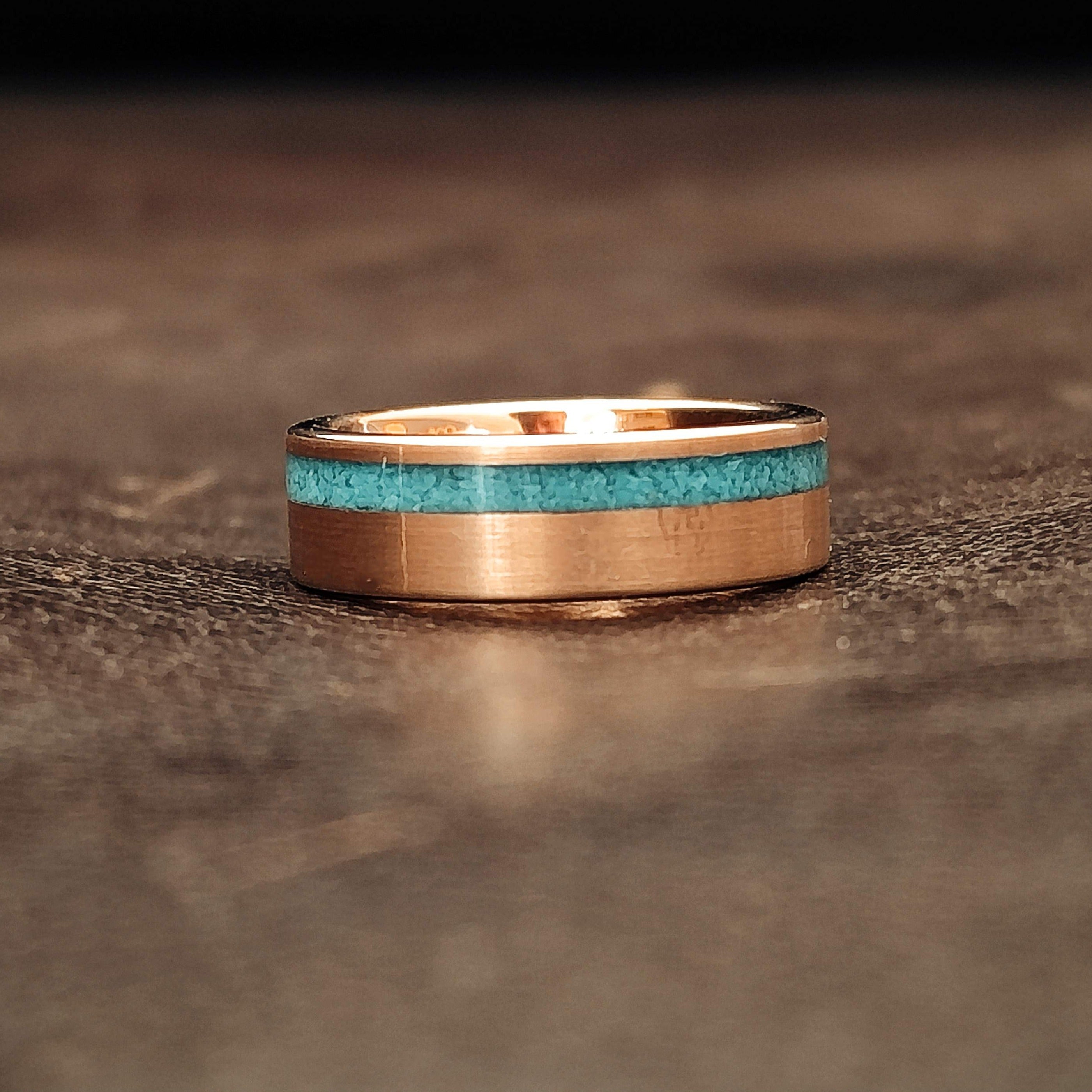 Jolt - Tungsten & Crushed Turquoise Womens Ring