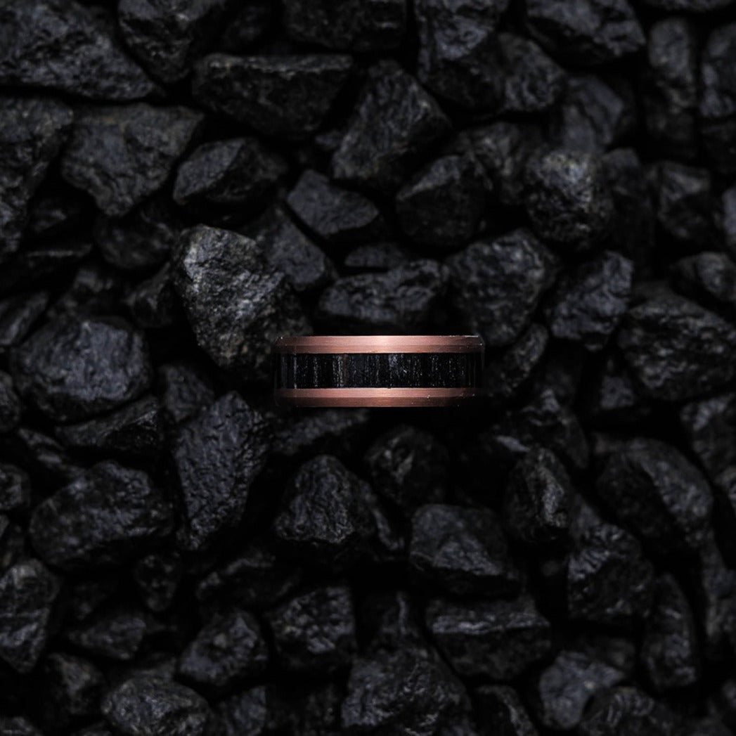Kano - Ebony Wood Men's Tungsten Ring
