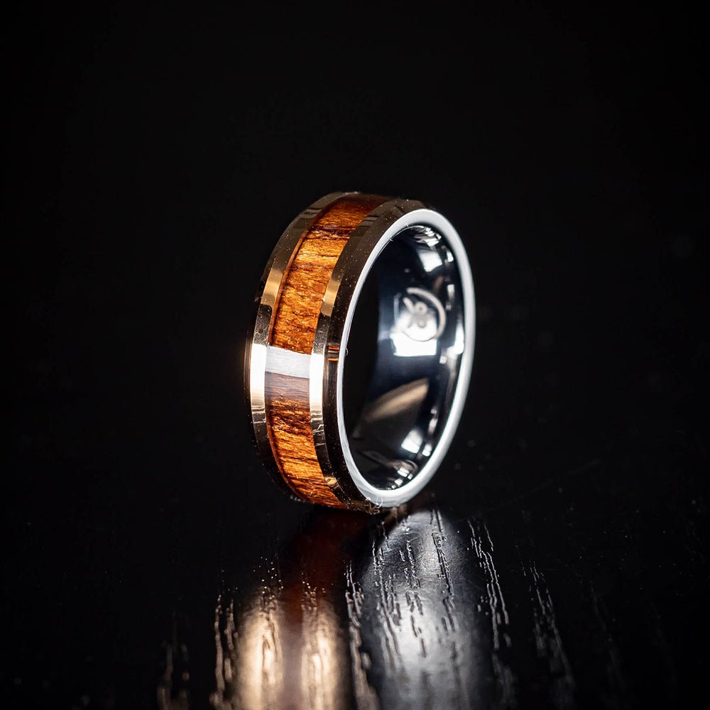 Marvel - Walnut Wood Men's Tungsten Ring