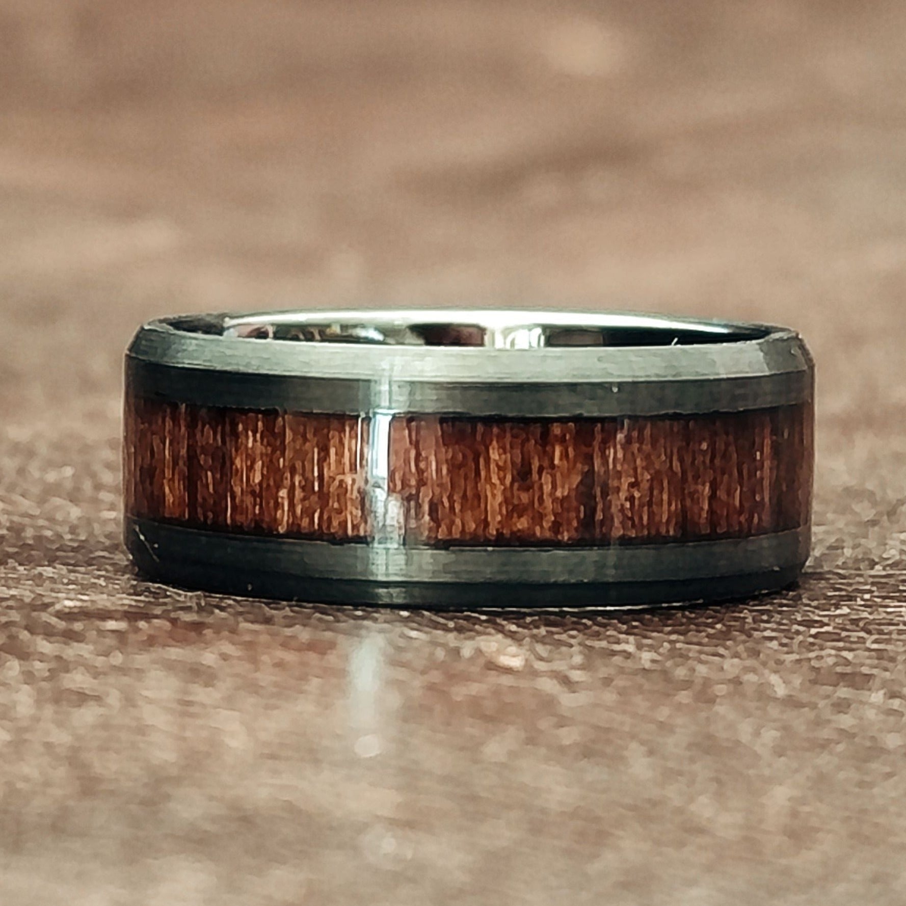 Skyler - Ebony Wood Men's Tungsten Ring