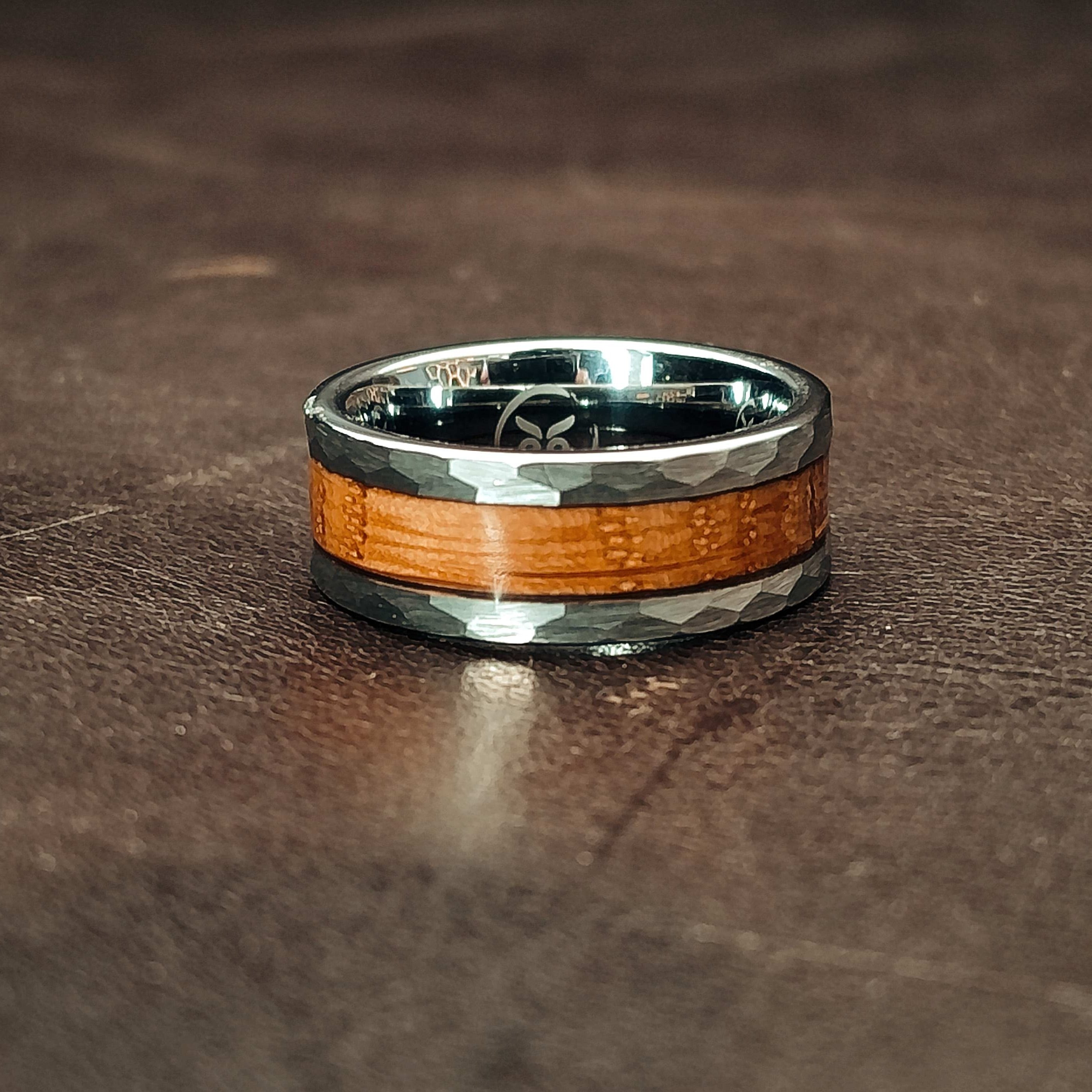 The Axe - Whiskey Barrel Men's Tungsten Ring