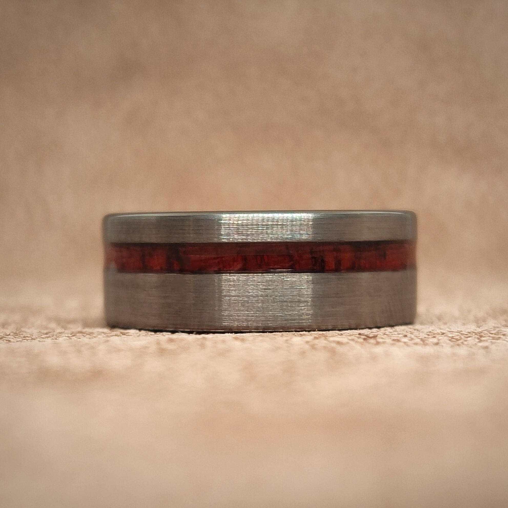 The Gun Red - Rosewood Men's Tungsten Ring