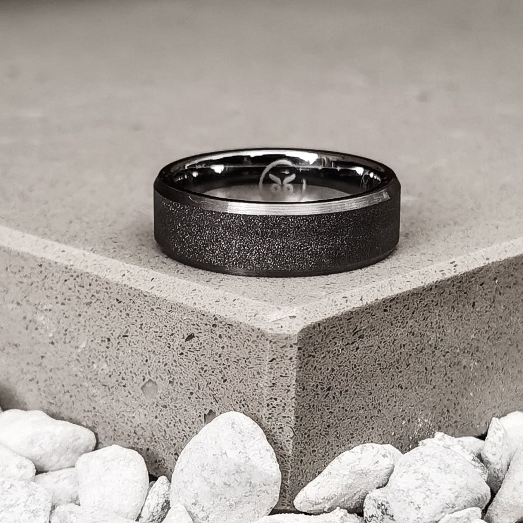 The Minimalist - Sandblasted Men's Tungsten Ring