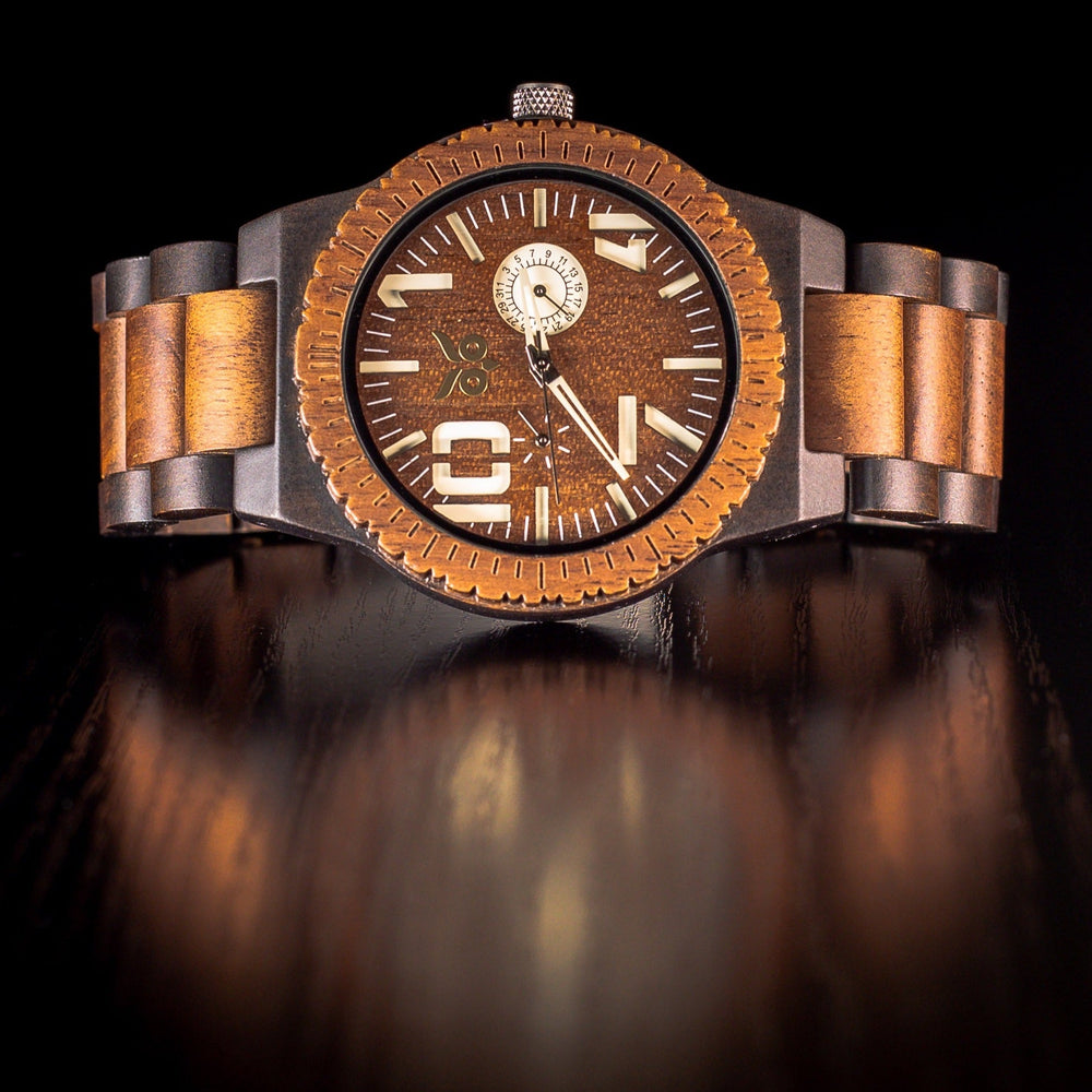 Thor - Ebony & Walnut Wooden Watch